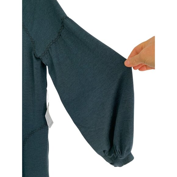 NWT Max Studio Green Raglan Pullover Shirt Dress XL NWT Bishop Sleeve RT10533 - Picture 7 of 9